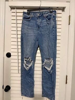 American Eagle Outfitters Light Blue Distressed Boyfriend Jeans